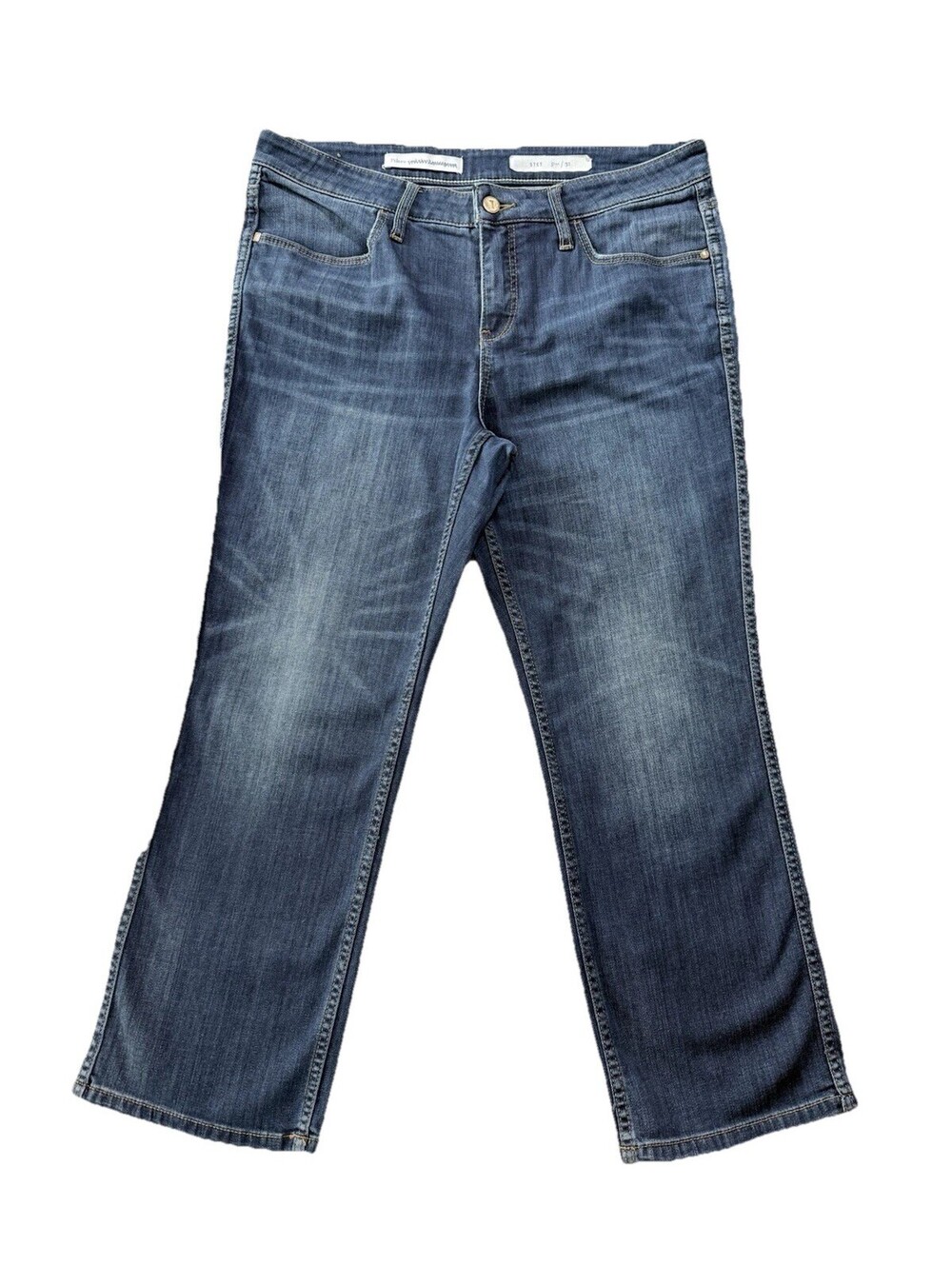 Pilcro And The Letterpress Anthropologie Crop Jean Size 31 Stet Fit Med Wash